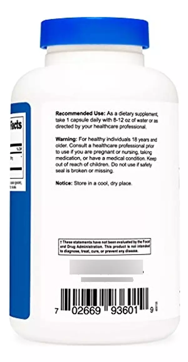 Salud y Equipamiento Médico - Nutricost Acetyl L-carnitine 500 Mg, 180 Capsulas - Sin Omg 2
