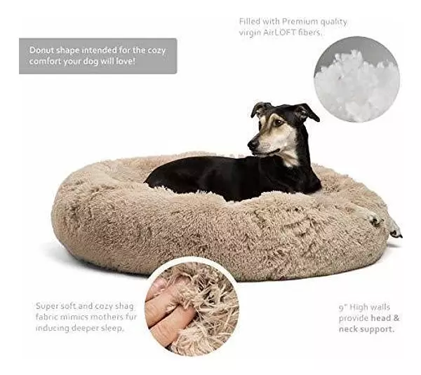 animales y mascotas - Cama En Forma De Dona Afelpada Para Mascotas 2