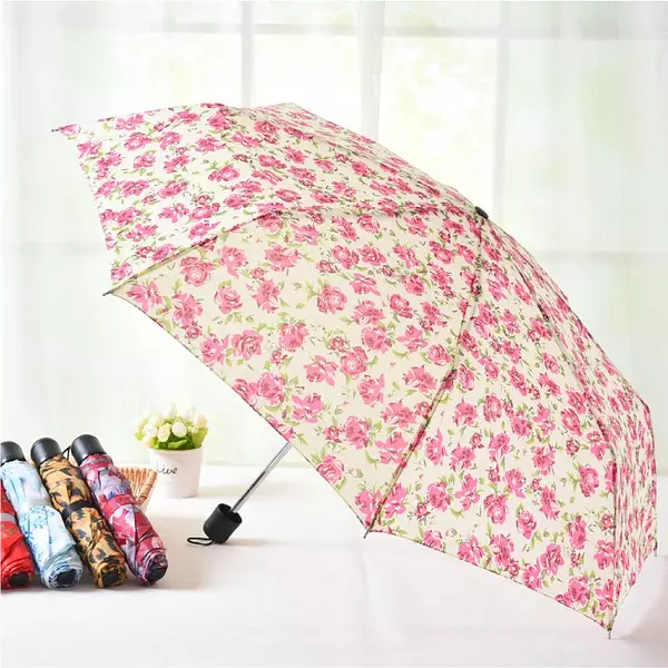 herramientas, jardines y exterior - Sombrilla Paraguas Parasol ligera compacta plegable  4