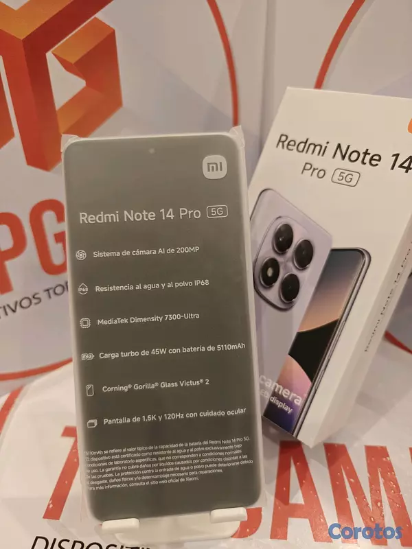 celulares y tabletas - REDMI NOTE 14 PRO 5G, 8GB RAM 256GB ROM 8
