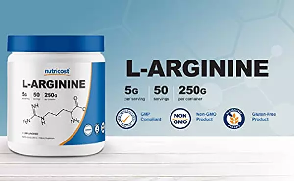 Salud y Equipamiento Médico - L-arginina En Polvo Puro Nutricost, 0.17 Onzas Por Porcion, 4