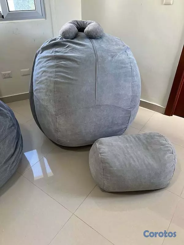muebles y colchones -  Sillon moderno tipo Puff grande acolchado 1