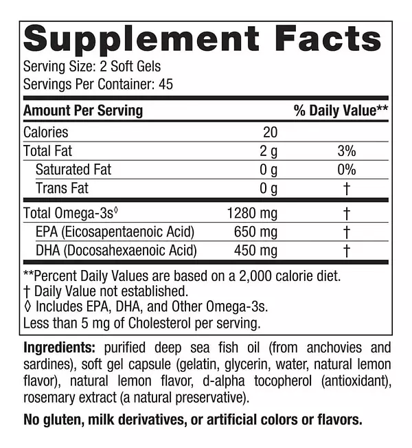 Salud y Equipamiento Médico - Omega 3 1280mg 90 Geles Nordic natural 2