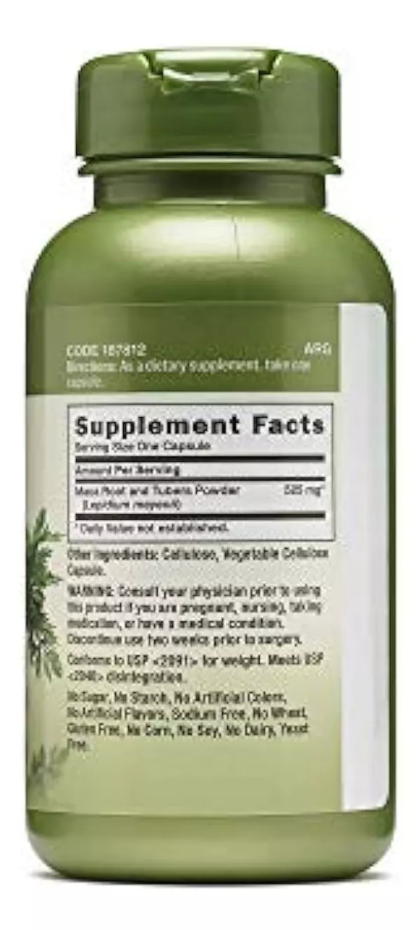 Salud y Equipamiento Médico - Gnc Raiz De Maca 525 Mg Apoyo Vitalidad 100 Cap 2