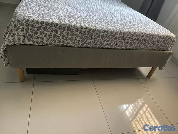 muebles y colchones - Cama Queen tapizada - Ikea serie TÄRNKULLEN 3