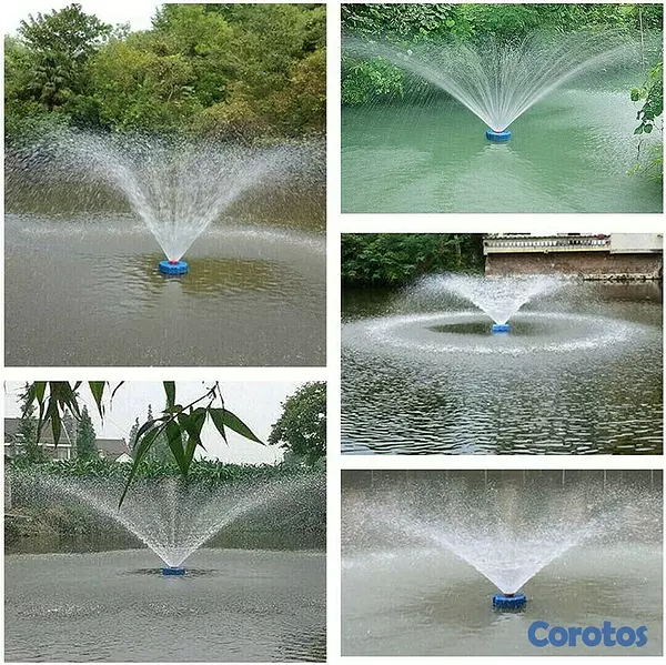 equipos profesionales - Aireador Estanque Peces Aire Libre Bomba Eléctrica Fuente Flotante piscicultura 9