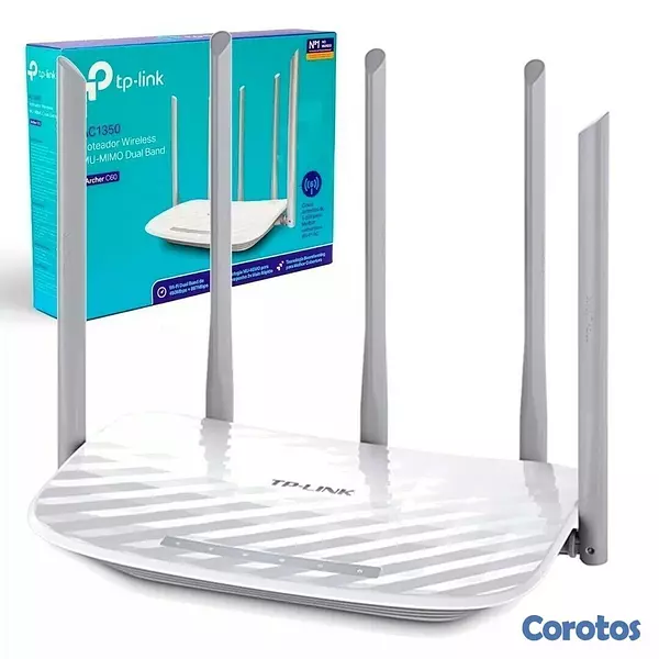 computadoras y laptops - Router Inalámbrico TP-LINK de Doble Banda  C60 AC1350  Wireless Dual Band 