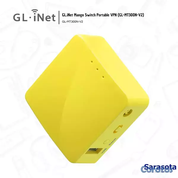 accesorios para electronica - GL.iNet Mango Switch Portable VPN (GL-MT300N-V2)
