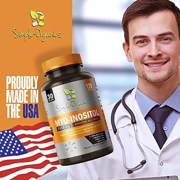 Salud y Equipamiento Médico - Myo Inositol 2050 Mg 120 Cap Simple Organics 4