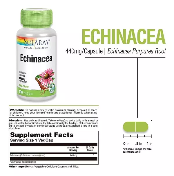 Salud y Equipamiento Médico - Equinacea  440 Mg Solaray - Unidad - Unidad A $2094 2
