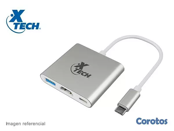 computadoras y laptops - ADAPTADOR XTECH USB TIPO C   A HDMI, USB   3.0, USB C HEMBRA, SILVER (XTC-565) 2