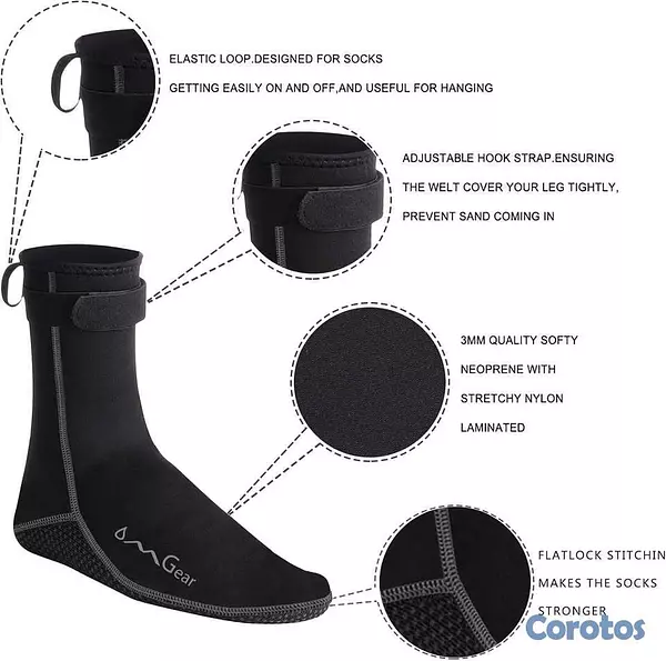 Artículos Deportivos - Medias de Neopreno OMGear 3mm – Nuevas 3