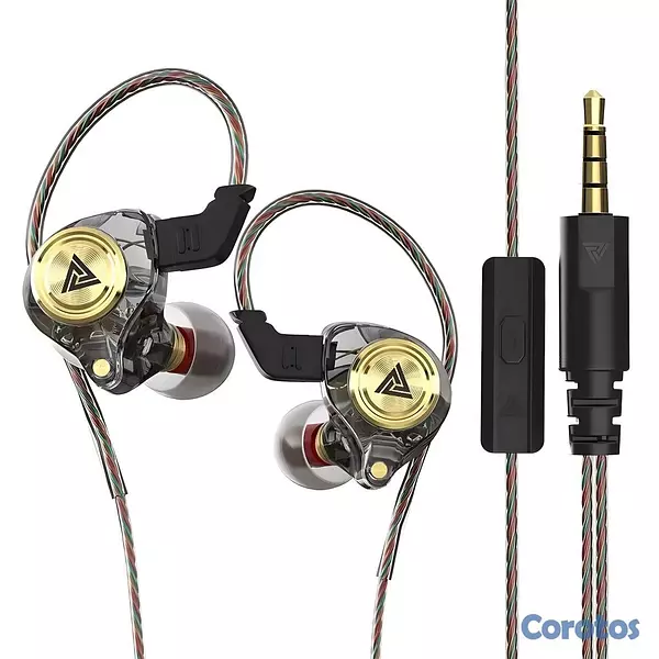 camaras y audio - Audífonos QKZ AK3 HiFi Auriculares Monitor  Micróf 6