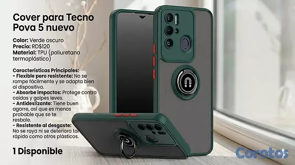 celulares y tabletas - Covers/Forros para Tecno Pova 5 - Leer descripción 2