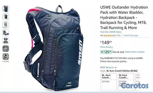 Artículos Deportivos - Mochila de hidratación con depósito de agua  2