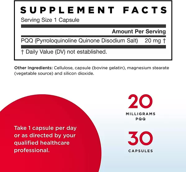 Salud y Equipamiento Médico - Pqq 20 Mg 30 Capsulas Jarrow 2