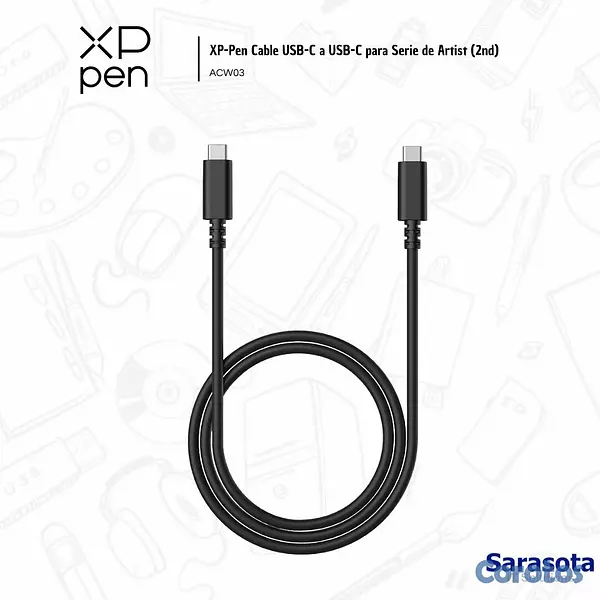 accesorios para electronica - XP-Pen Cable USB-C para Artist 2