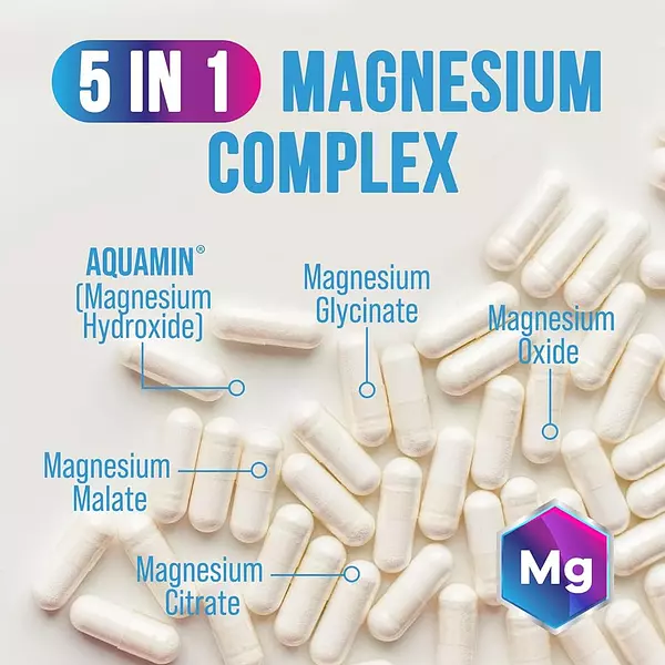 Salud y Equipamiento Médico - Complejo De Magnesio 500 Mg Con Glicinato, Malato, Citrato, 3