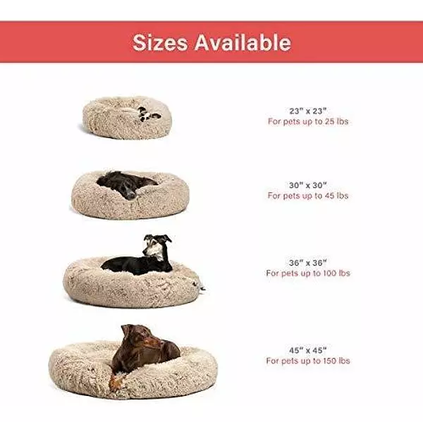 animales y mascotas - Cama En Forma De Dona Afelpada Para Mascotas 6
