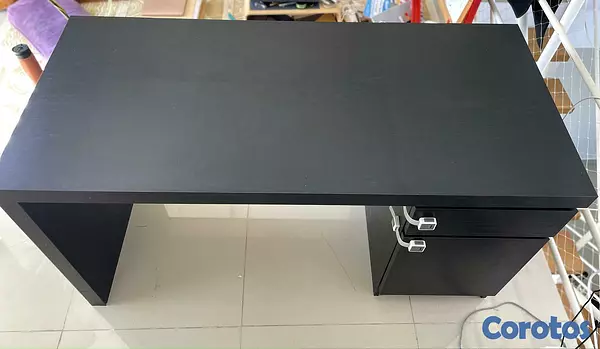 muebles y colchones - IKEA MALM escritorio negro-marrón | Armado |Gazcue 3