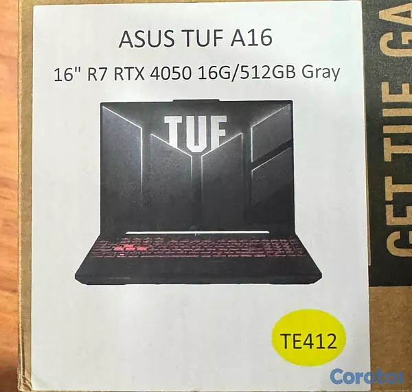 computadoras y laptops - ASUS TUF GAMING A16 RYZEN 7 512GB SSD + 16GB RTX40 3