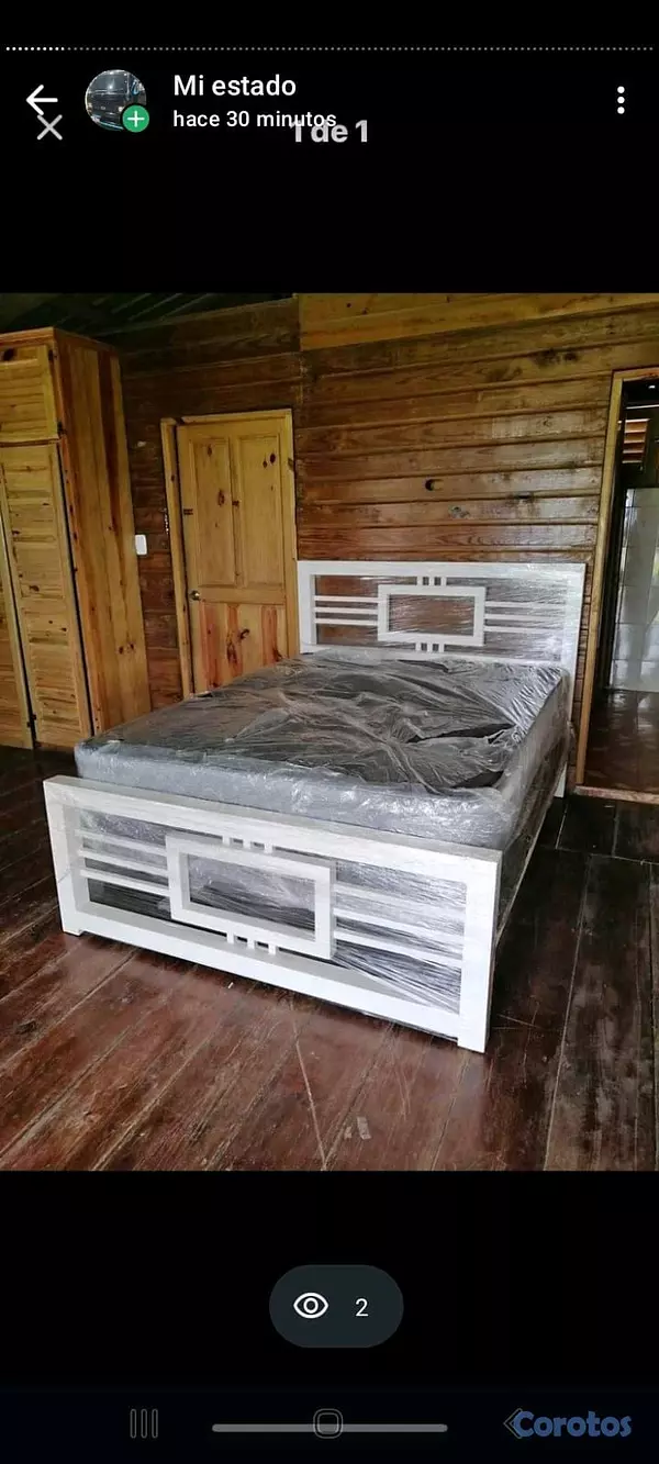 muebles y colchones - cama de hierro  3