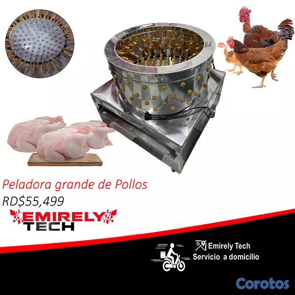 equipos profesionales - Peladora de pollos industrial desplumadora de aves 1