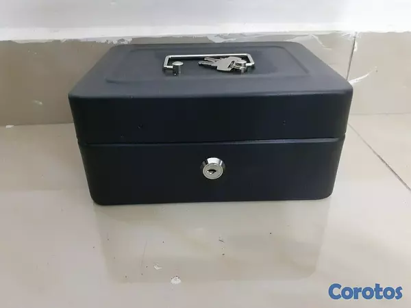 decoración y accesorios - Cajon de dinero y moneda con llave 20 cms 2