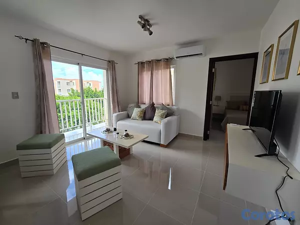 apartamentos - En renta apartamento amueblado de 2 dormitorios en 2