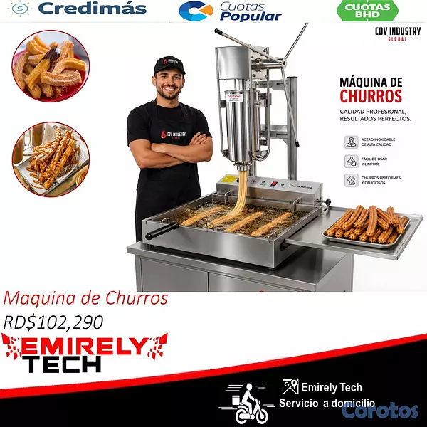 equipos profesionales - Maquina de churros dispensadora freidora de churros 1