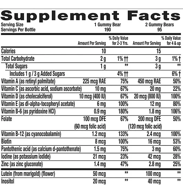 Salud y Equipamiento Médico - Multivitamínico 190 Gum - Unidad 2
