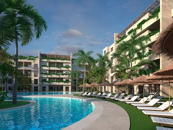 apartamentos - Apartamentos Turísticos en Punta Cana (Secret Garden), en planos, Terminacion 1A 1