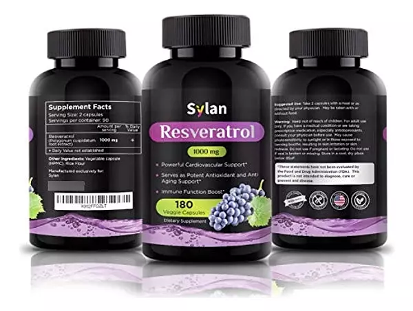 Salud y Equipamiento Médico - Resveratrol 1000 Mg Potente 180 Capsulas 5