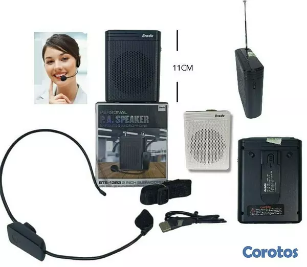 camaras y audio - Bocina + Microfono BTS-1383 parlante para charlas, maestros, panelitas, spekears 2