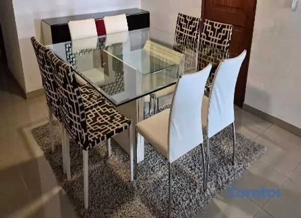 muebles y colchones - JUEGO DE COMEDOR CON ALFOMBRA Y SILLAS 3