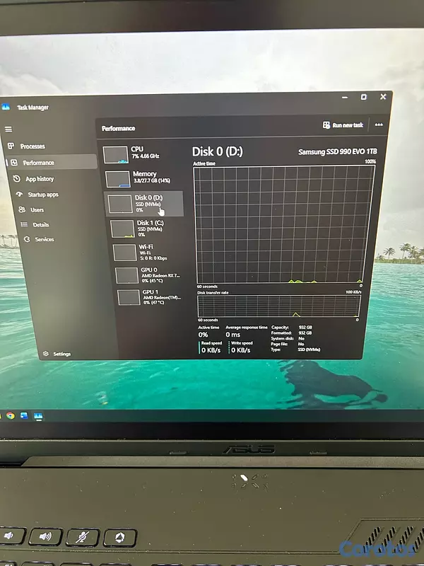 computadoras y laptops - Laptop gaming, Asus TUF A16, Ryzen 7 7735HS, RX 77 9