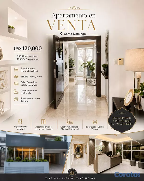 apartamentos - Apartamento amplio en venta en Ensanche Naco 3