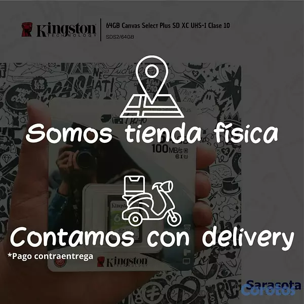 accesorios para electronica - Kingston SD Canvas Select Plus de 64Gb 100mbps 3