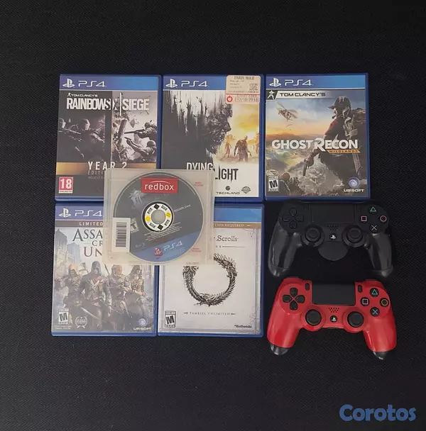 consolas y videojuegos - PS4 slim 1TB - 2 controles - 6 juegos  2