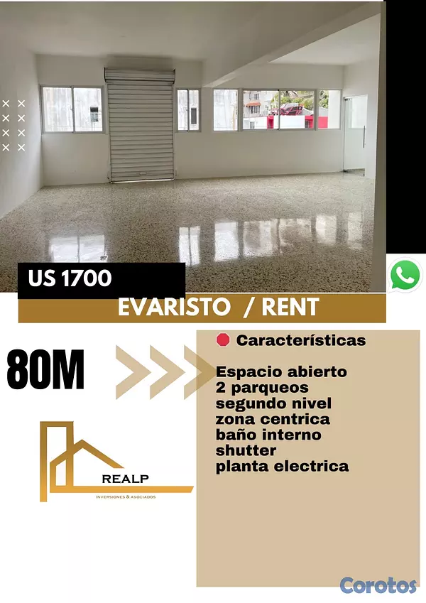 oficinas y locales comerciales - Alquiler local en Evaristo morales  1