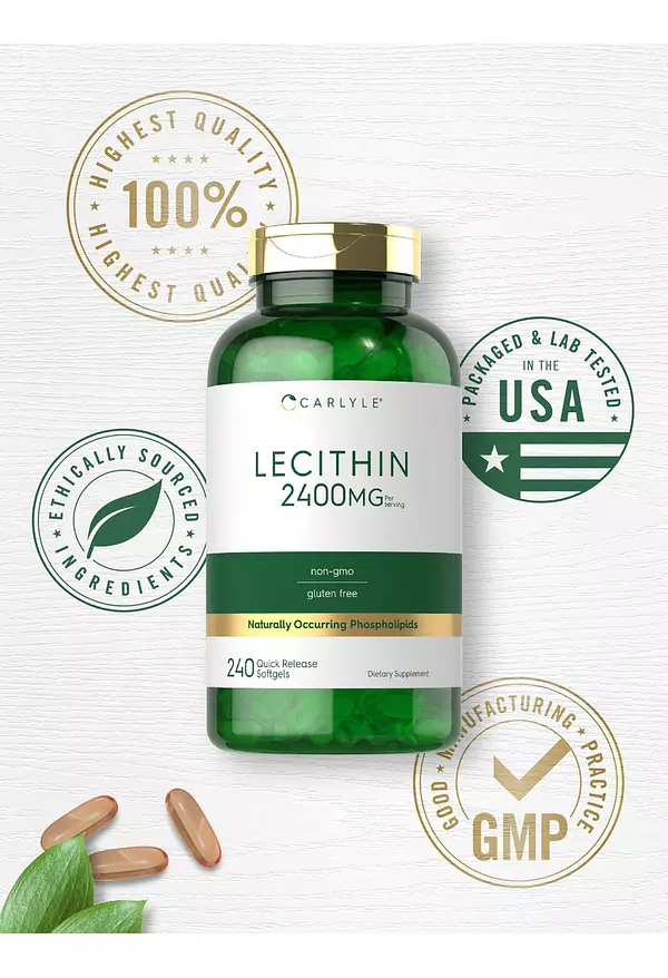 Salud y Equipamiento Médico - Lecitina De Carlyle 2400mg | 240 Capsulas De Gelatina Blanda 5