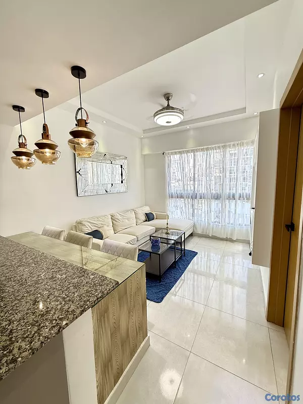 apartamentos - SE ALQUILA APT. en TORRE MODERNA TOTALMENTE AMUEBLADO en EVARISTO MORALES 5