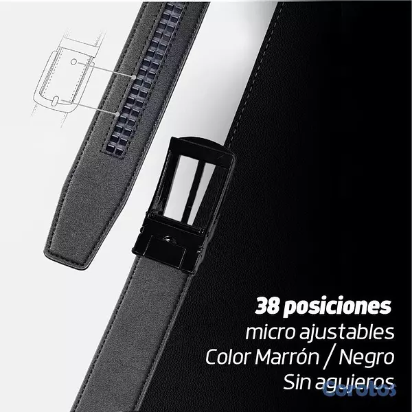 joyas, relojes y accesorios - Cinturón con Sistema Micro Ajustable sin Agujeros  6