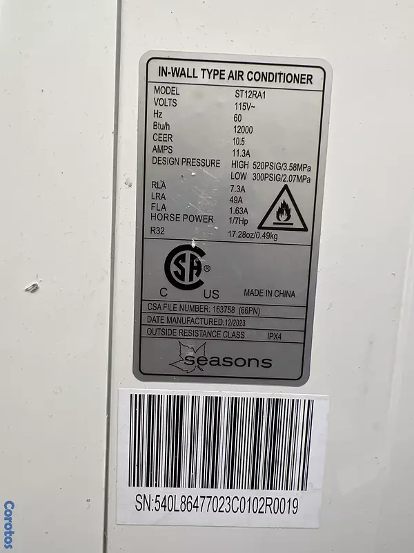 aires acondicionados y abanicos - Aire Acondicionado de ventana  Seasons 12,BTU 
modelo ST12RA1 2