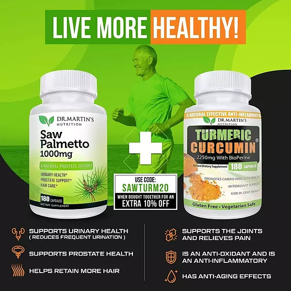 Salud y Equipamiento Médico - Palmetto De Super Fuerza Prostata Miccion 180 Capsulas 7