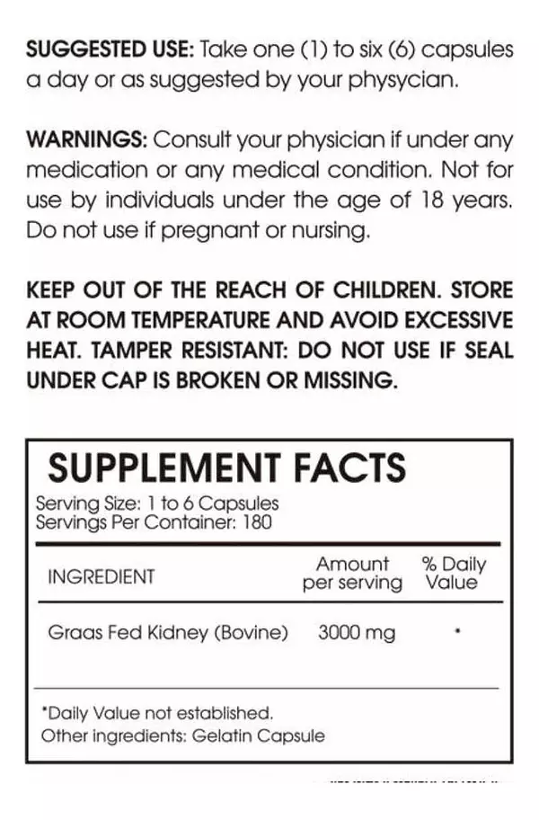 Salud y Equipamiento Médico - Kidney 3000 Mg 180 Capsulas - Unid - Unidad A $3177 2