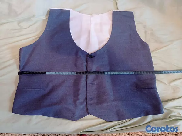 ropa para hombre - Traje Gris Azulado 8