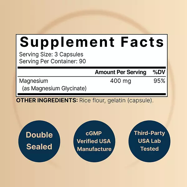 Salud y Equipamiento Médico - Naturebell Glicinato De Magnesio 400 Mg 3