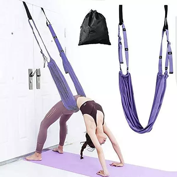 Artículos Deportivos - Correa de Yoga Aérea ajustable en la puerta, cuerda de Yoga, estiramiento HAMACA 2