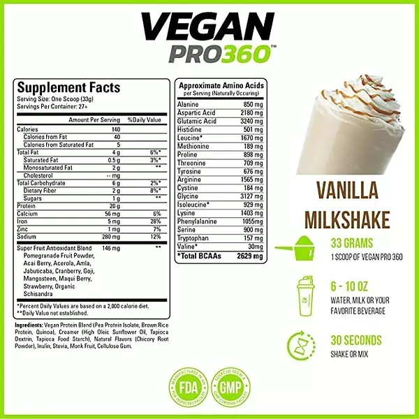 Salud y Equipamiento Médico - Proteina Vegana 907g Vainiila 2